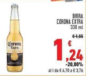 Conad BIRRA CORONA EXTRA 330 ml offerta