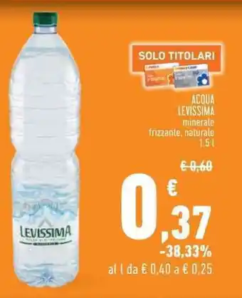 Conad ACQUA LEVISSIMA minerale frizzante, naturale 1,5 l offerta