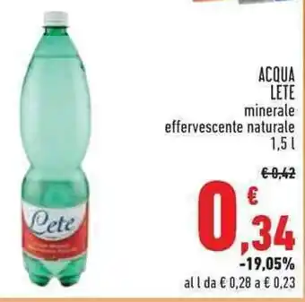 Conad ACQUA LETE minerale effervescente naturale 1,5 l offerta