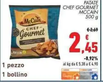 Conad PATATE CHEF GOURMET MCCAIN 500g offerta