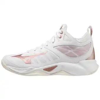 Decathlon Scarpe pallavolo donna mizuno dimension mid bianco-rosa offerta