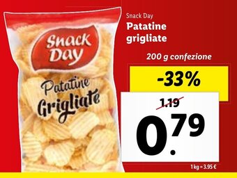 Lidl Snack Day Patatine grigliate 200 g confezione offerta