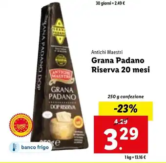 Antichi Maestri Grana Padano Riserva 20 mesi 250 g confezione