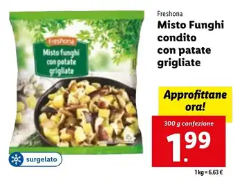 Lidl Freshona Misto Funghi condito con patate grigliate 300 g confezione offerta