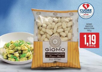 Supermercati Piccolo GIOMO GNOCCHI NAPOLETANI 750 g offerta