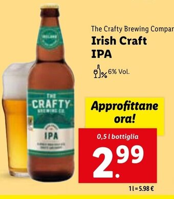 The Crafty Brewing Company Irish Craft IPA 0,5 l bottiglia