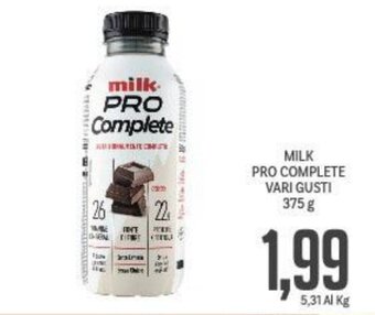Supermercati Piccolo MILK PRO COMPLETE VARI GUSTI 375 g offerta