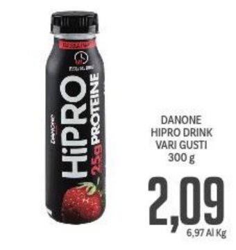 Supermercati Piccolo DANONE HIPRO DRINK VARI GUSTI 300 g offerta
