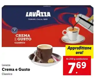 Lidl Lavazza Crema e Gusto Classico 4x 250 g confezione offerta