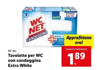 Lidl WC Net Tavolette per WC con candeggina Extra White 2 pezzi confezione offerta
