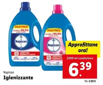 Lidl Napisan Igienizzante 2200 ml confezione offerta