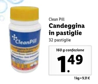 Lidl Clean Pill Candeggina in pastiglie 32 pastiglie offerta