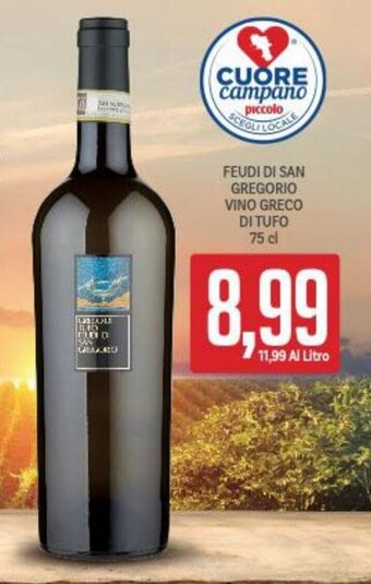 Supermercati Piccolo FEUDI DI SAN GREGORIO VINO GRECO DI TUFO 75 cl offerta