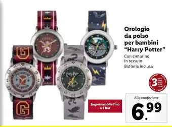 Lidl Orologio da polso per bambini "Harry Potter" offerta