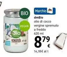 dm drogerie markt Dmbio - olio di cocco offerta