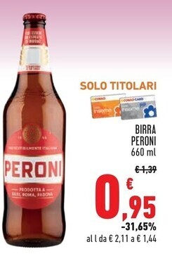 Conad City Peroni birra offerta