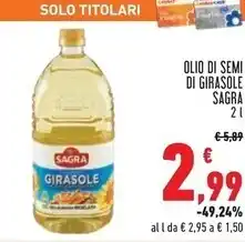Conad City Sagra olio di semi di girasole offerta