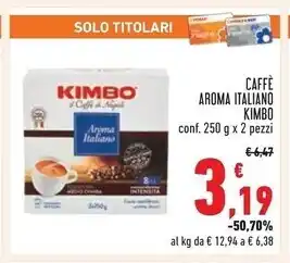 Conad City Kimbo caffè aroma italiano offerta