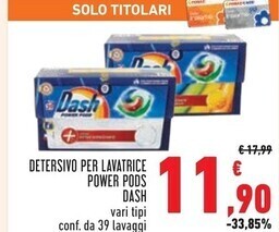 Conad City Dash detersivo per lavatrice power pods offerta