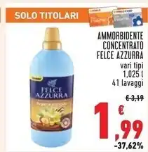 Conad Felce azzurra ammorbidente concentrato offerta