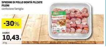 Coop SPIEDINI DI POLLO BONTÀ FILZATE FILENI offerta