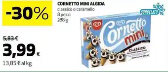 Coop CORNETTO MINI ALGIDA classico o caramello 8 pezzi 288 g offerta