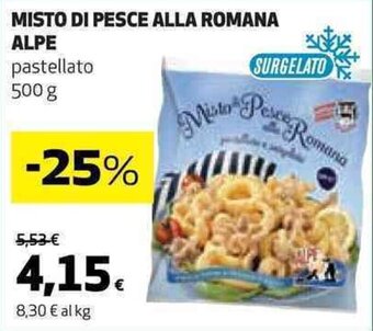 Coop MISTO DI PESCE ALLA ROMANA ALPE pastellato 500 g offerta