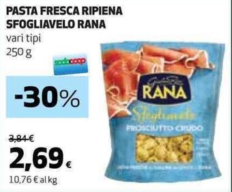 Coop PASTA FRESCA RIPIENA SFOGLIAVELO RANA vari tipi 250 g offerta