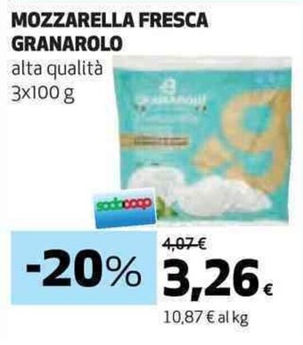 Coop MOZZARELLA FRESCA GRANAROLO alta qualità 3x100 g offerta