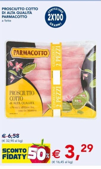 Esselunga PROSCIUTTO COTTO DI ALTA QUALITÀ PARMACOTTO a fette offerta