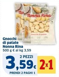 Ok Sigma Nonna rina gnocchi di patate offerta