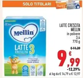 Conad Superstore Mellin latte crescita offerta