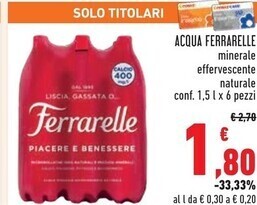 Conad Ferrarelle acqua offerta