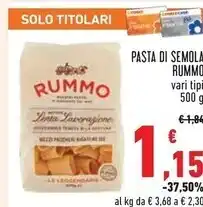 Conad Rummo pasta di semola offerta