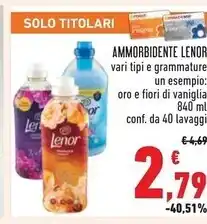 Conad Lenor ammorbidente offerta