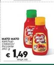 Crai Mato mato ketchup classico / piccante offerta