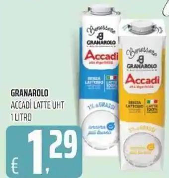 Coop GRANAROLO ACCADI LATTE UHT 1 LITRO offerta