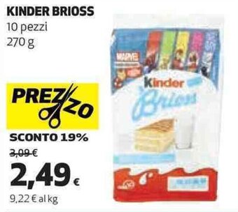 Coop KINDER BRIOSS 10 pezzi 270 g offerta