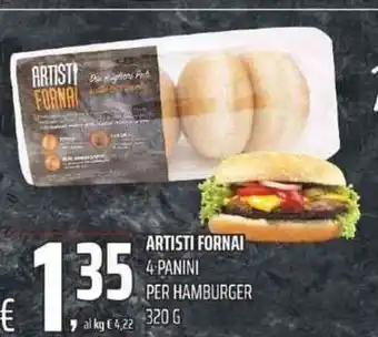 Coop ARTISTI FORNAI 4 PANINI PER HAMBURGER 320 G offerta