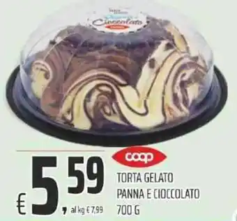 Coop coop TORTA GELATO PANNA E CIOCCOLATO 700 G offerta