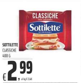 Coop SOTTILETTE CLASSICHE 400 G offerta