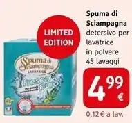dm drogerie markt Spuma di sciampagna detersivo per lavatrice in polvere offerta