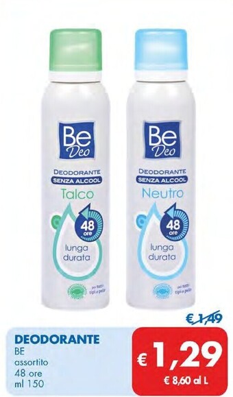 MD Discount Be deodorante offerta
