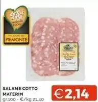 Mercatò Salame cotto materin offerta