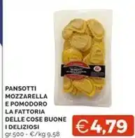 Mercatò La fattoria delle cose buone pansotti mozzarella e pomodoro offerta