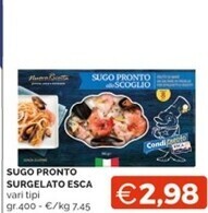 Esca sugo pronto surgelato