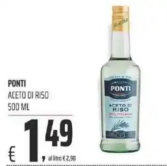 Coop PONTI ACETO DI RISO 500 ML offerta
