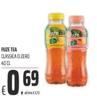 Coop FUZE TEA CLASSICA O ZERO 40 CL offerta