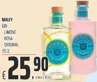 Coop MALFY GIN - LIMONE - ROSA - ORIGINAL 70 CL offerta