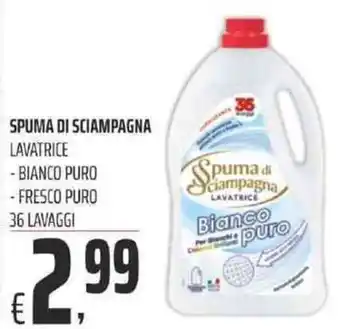 Coop SPUMA DI SCIAMPAGNA LAVATRICE - BIANCO PURO - FRESCO PURO 36 LAVAGGI offerta
